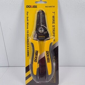 DOWELL 7 Inch Wire Stripper Cutter Crimper Tool 10-22‎ AWG For Electrical Work